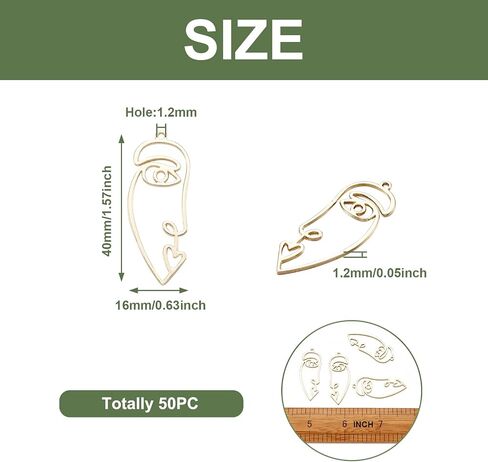 Craftdady Abstract Face Open Bezel Pendants Human Open Back Bezel Pendants Golden Blank Hollow Frame Profile Head Geometric Dangle Charms for UV Resin Press Flower Necklace Jewelry Making in Saudi Arabia