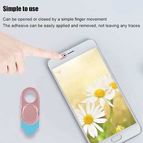 Zopsc Webcam Cover 3pcs Ultra Thin Metal Lens Cover Anti-Hacker Security Suitable for Smartphones Tablets Desktops Laptops(Silver Black Color) in Saudi Arabia
