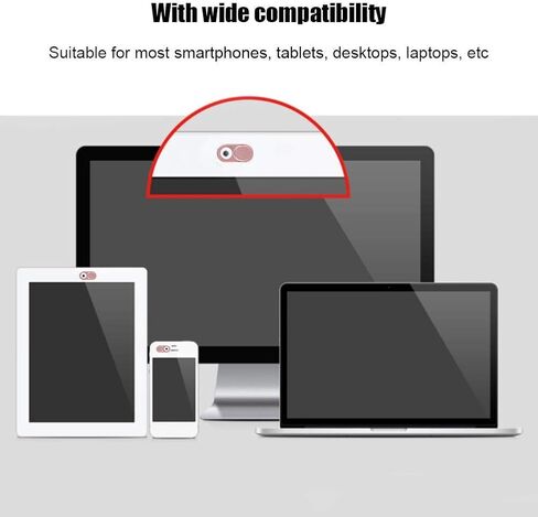 Zopsc Webcam Cover 3pcs Ultra Thin Metal Lens Cover Anti-Hacker Security Suitable for Smartphones Tablets Desktops Laptops(Silver Black Color) in Saudi Arabia