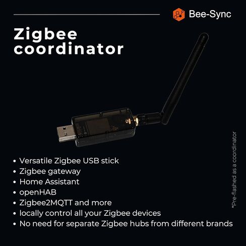 Zigbee 3.0 USB Dongle Plus Gateway، بوابة Zigbee USB العالمية مع هوائي لمساعد المنزل، المنزل الذكي، Open HAB إلخ، محول USB Zigbee 3.0 اللاسلكي (حزمة واحدة) in Saudi Arabia