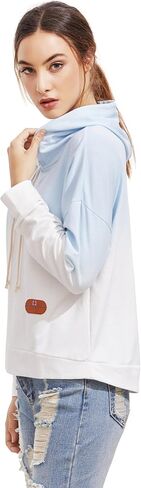 SweatyRocks Women's Long Sleeve Hoodie Sweatshirt Colorblock Tie Dye Print Tops in Saudi Arabia
