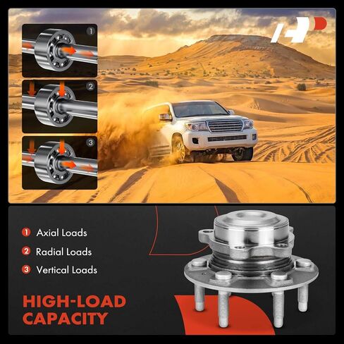 A-Premium 2 x Front Wheel Bearing and Hub Assembly with 6-Lug Compatible with Chevy & GMC & Cadillac - 2019-2022 - Silverado 1500 (LTD), Sierra 1500, Suburban, Escalade ESV, RWD in Saudi Arabia