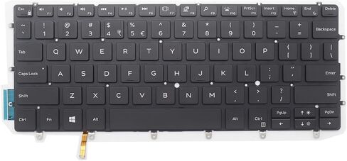 لوحة مفاتيح بديلة جديدة للكمبيوتر المحمول Dell XPS 13 9370 9380 13-9370 13-9380 9380-7660SLV-PUS P82G XPS 13 7390 (ليست لـ 7390 2 في 1) بإضاءة خلفية US 3CM18 03CM18 NSK-EN0BC in Saudi Arabia