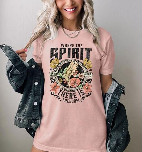 MAXIMGR Christian Shirts for Women Jesus Faith Shirt Oversized Bible Verse Shirts Vintage Religious Sayings Tee Tops in Saudi Arabia
