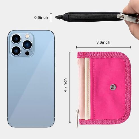Slim Minimalist Wallet Card Holder RFID Pocket Credit Card Holder for Women with Coin Purse, Zipper Front and Back Wallet with 4 Pockets in Saudi Arabia