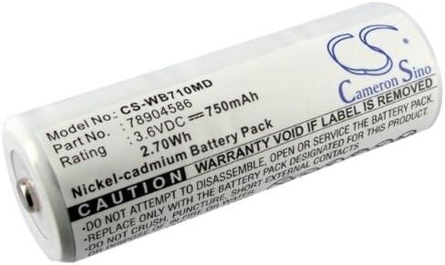 بطارية بديلة Ni-CD مناسبة لـ Welch-Allyn 11720، 11730، 18100، 18200، 20000، 21700، 71000، 71003، 71010، 71015، 71020، 71022، 71050، 71051، 71054، 7105 5، 71110، 71150، 71610، 71670، 72200، 72207 in Kuwait