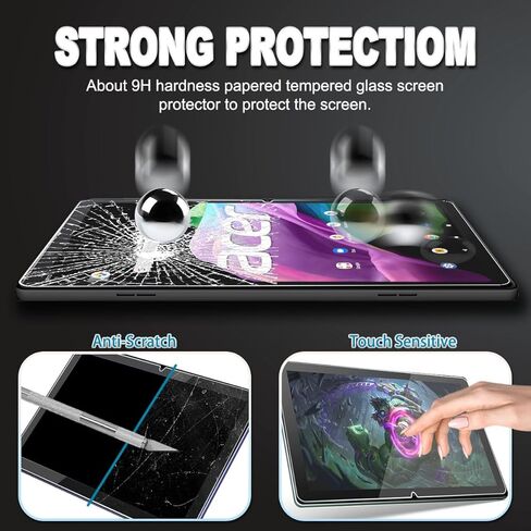 واقي شاشة مكون من 3 قطع متوافق مع جهاز Acer Iconia Tab P10 10.4 بوصة إصدار 2023، [وضوح عالي الدقة] [9 صلابة] زجاج مقسى لجهاز Acer Iconia Tab P10 10.4 بوصة in Kuwait