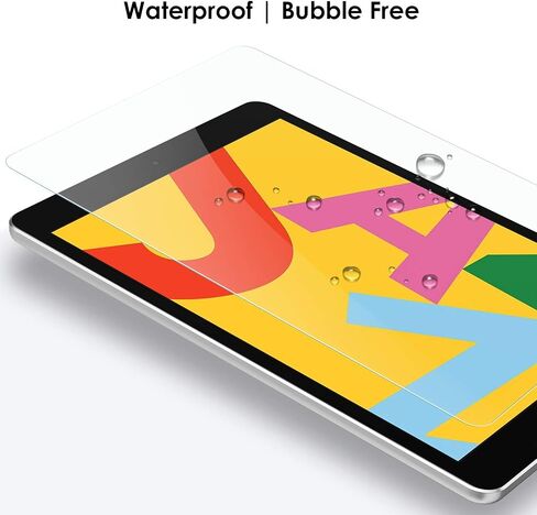 واقي شاشة Simpeak مكون من قطعتين متوافق مع iPad 10.2 (موديل 2021/2020/2019، الجيل التاسع/الثامن/السابع)، مكتمل من الزجاج المقوى عالي الدقة للكمبيوتر اللوحي [بدون فقاعات] [مضاد لبصمات الأصابع] in Saudi Arabia