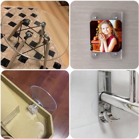vilihkc 10PCS Sucker Cup Suction Hook Plastic Sucker Pad Holder Silicone Round Strong Transparent with Knurled Nut for Daily Hanging(1.3inch) in Saudi Arabia