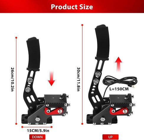ترقية فرملة اليد USB 2 في 1 64 بت لـ G920 المتوافقة مع نظام Xbox/Xbox series S/Xbox series X + PC لألعاب السباق المحاكاة مع مستشعر القاعة غير المتصل (أسود) in Kuwait