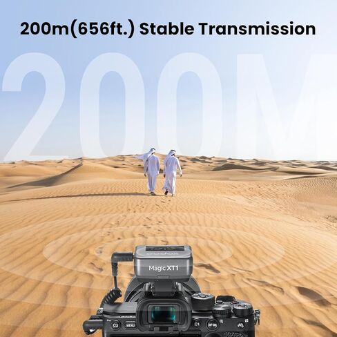 ميكروفون GODOX Magic XT1 اللاسلكي Lavalier للكاميرا، Android، iPhone 15، الكمبيوتر الشخصي، صوت 48 كيلو هرتز/24 بت، مستقبل شاشة تعمل باللمس، إلغاء الضوضاء، نطاق 2.4G لاسلكي 200 متر (656 قدم) لـ TikTok Vlog Youtuber in Saudi Arabia
