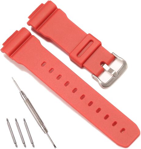16mm Resin Watch Strap Compatible with Casio G-shock DW-9052 DW-004C DW6900 GW6900 71606395 Replacement Band Men's Waterproof Sport Rubber Watch Accessories in Saudi Arabia