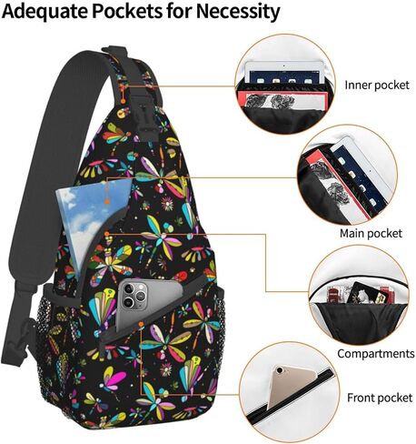 Casual Sling Bag for Women Men Travel Crossbody Sling Backpack Small Chest Shoulder Bag Gym Sports Hiking Daypack in Saudi Arabia