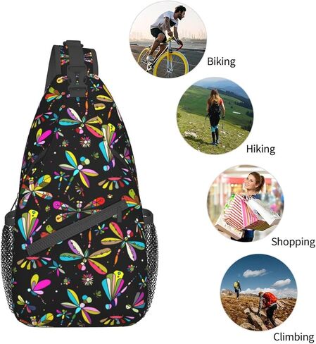 Casual Sling Bag for Women Men Travel Crossbody Sling Backpack Small Chest Shoulder Bag Gym Sports Hiking Daypack in Saudi Arabia