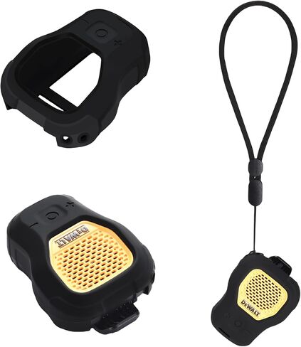 Silicone Case for DEWALT Jobsite Pro Wireless Wearable Mini Speaker Resistant Drop Crash Work site Hiking Outdoor Travel Portable for Speaker Dewalt Case (Black) in Saudi Arabia
