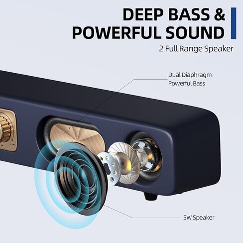 مكبرات صوت الكمبيوتر، مكبرات صوت بلوتوث، جودة صوت HiFi، سماعات كمبيوتر بلوتوث 5.0 و3.5 ملم Aux-in لسطح المكتب، وأجهزة الكمبيوتر المحمولة، وأجهزة الكمبيوتر الشخصية، والهواتف، والأجهزة اللوحية، ومكبرات صوت الألعاب in Kuwait