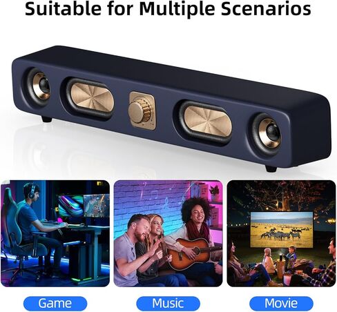 مكبرات صوت الكمبيوتر، مكبرات صوت بلوتوث، جودة صوت HiFi، سماعات كمبيوتر بلوتوث 5.0 و3.5 ملم Aux-in لسطح المكتب، وأجهزة الكمبيوتر المحمولة، وأجهزة الكمبيوتر الشخصية، والهواتف، والأجهزة اللوحية، ومكبرات صوت الألعاب in Kuwait