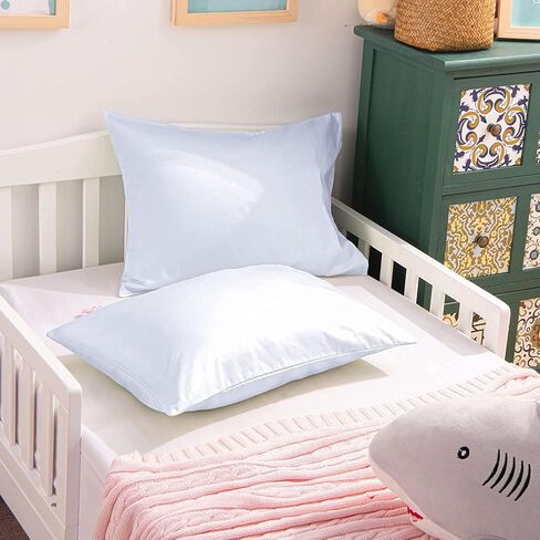 Travel Pillow Case 12 x 16 Size Set of 2 Envelope Closure Toddler Pillowcase 600 Thread Count 100% Soft Egyptian Cotton Travel Pillow Covers 12 x 16, White Solid in Saudi Arabia