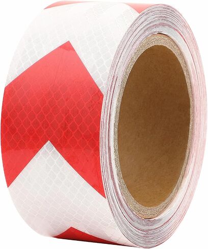 Checker Reflective Safety Tape Outdoor Waterproof Red & Yellow High Visibility Reflective Tape 2 Inch x33 Feet Reflective Hazard Caution Warning Tape Reflector Conspicuity Tape in Saudi Arabia