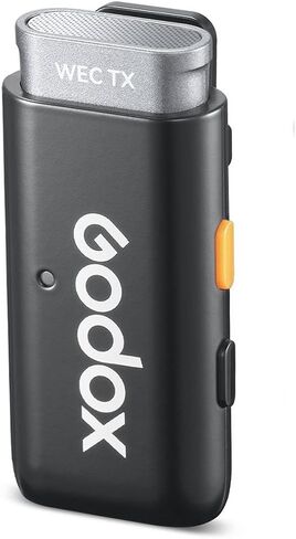 GODOX WEC Kit1 ميكروفون لاسلكي 2.4 جيجا هرتز مع خاصية إلغاء الضوضاء 656 قدم نظام ميكروفون لاسلكي لطية صدر السترة لكاميرات DSLR/iPhone/Android in Saudi Arabia