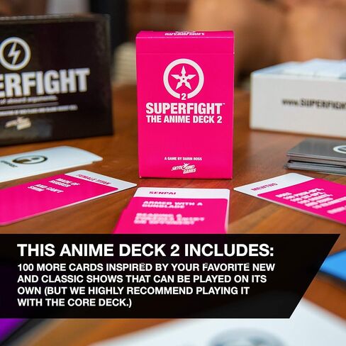 Skybound Superfight Anime Deck 2: 100 بطاقة توسيع للعبة الحجج السخيفة | للأطفال والمراهقين والبالغين، 3 لاعبين أو أكثر، للأعمار من 8 سنوات فما فوق in Kuwait
