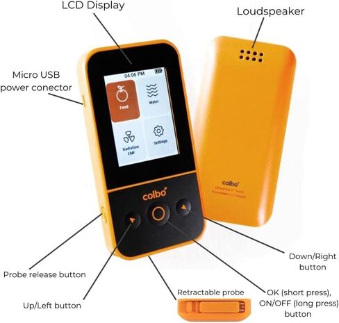 Colbo SafeCheck: مقياس EMF رقمي 4 في 1، وكاشف الإشعاع، واختبار المياه TDS، واختبار النترات. قياس جودة الغذاء والماء، ومقياس الإشعاع، ومعدات النجاة النووية in Saudi Arabia