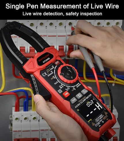 HT208D Amp meter clamp ac/dc,1000A True RMS multimeter tester, 6000 Counts,with Temperature, NCV, LPF, Voltage and Current Test,Diodes,Continuity,Duty-Cycle,Frequency, Resistance, Capacitance in Saudi Arabia