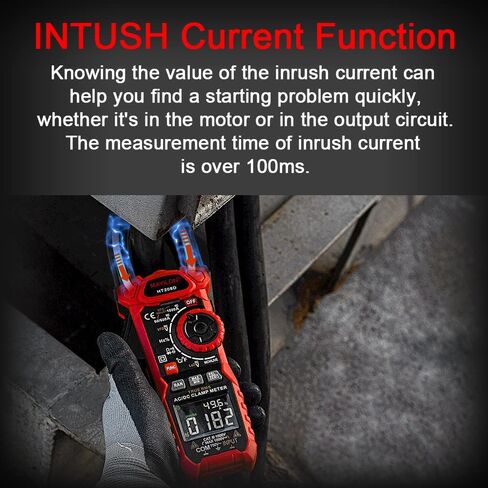 HT208D Amp meter clamp ac/dc,1000A True RMS multimeter tester, 6000 Counts,with Temperature, NCV, LPF, Voltage and Current Test,Diodes,Continuity,Duty-Cycle,Frequency, Resistance, Capacitance in Saudi Arabia