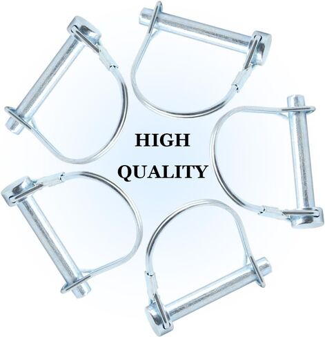 5Pcs Shaft Locking Pin 1/4"Trailers Lock Hitch Lock Pin Zinc Plated Carbon Steel Round Loop Safety Wire Lock Pin Length 1.57" for Farm Trailers Trolley Wagons Lawn Garden Towing(D-6x40mm) in Kuwait