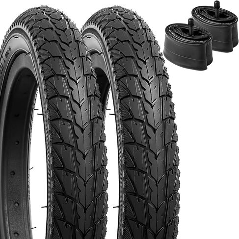 YUNSCM 12" Bike Tires 12x1.75/47-203 and 12" Heavy Duty Bike Tubes Schrader Valve Compatible with 12x1.75 12x1.90 12x1.95 Bike Bicycle Tires and Tubes (A-1036) in Saudi Arabia