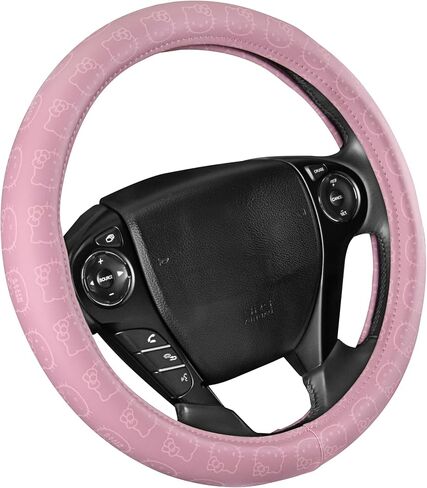 Hello Kitty Steering Wheel Cover, Official Sanrio Car Steering Wheel Cover with Universal Size 14.5-15.5, Cute Red Steering Wheel Cover for Women, Hello Kitty Car Accessories (Hello Kitty Red) in Saudi Arabia