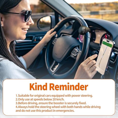 Car Steering Wheel Knob Spinner, Silicone Power Handle, 360 Degrees Automotive Suicide Knob Universal for for Any Cars, Trucks, Boats Steering Wheel (Black Pack of 1) in Kuwait