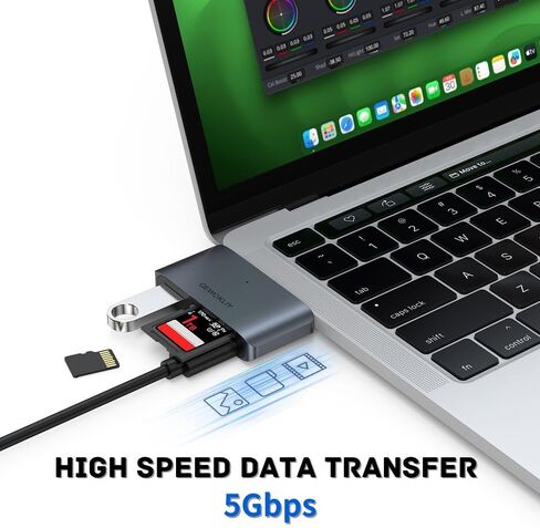 USB C Hub, USB C Docking Station with USB C to 2 Slots SD/Micro SD Memory Card Reader Dual USB 3.0 USB C Ports, SD Card Reader for MacBook/iPhone 15 Pro Max/iPad/Laptops| Plug and Play in Saudi Arabia