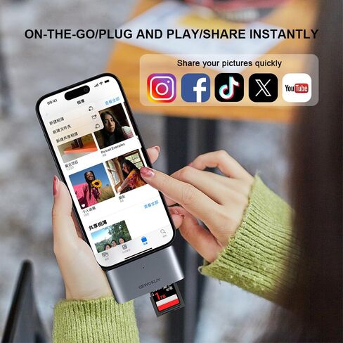 USB C Hub, USB C Docking Station with USB C to 2 Slots SD/Micro SD Memory Card Reader Dual USB 3.0 USB C Ports, SD Card Reader for MacBook/iPhone 15 Pro Max/iPad/Laptops| Plug and Play in Saudi Arabia