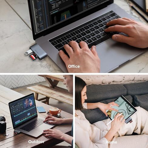 USB C Hub, USB C Docking Station with USB C to 2 Slots SD/Micro SD Memory Card Reader Dual USB 3.0 USB C Ports, SD Card Reader for MacBook/iPhone 15 Pro Max/iPad/Laptops| Plug and Play in Saudi Arabia
