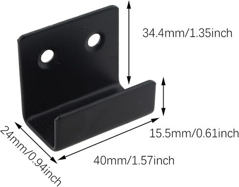 8PCS Middle Size Heavy Duty Tile Display Wall Hanger Black Stainless Steel Wall Mount Bracket Hook Suitable for Mirror Picture Frame Ceramics and Wall Display in Saudi Arabia