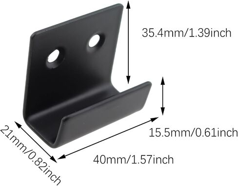 8PCS Middle Size Heavy Duty Tile Display Wall Hanger Black Stainless Steel Wall Mount Bracket Hook Suitable for Mirror Picture Frame Ceramics and Wall Display in Saudi Arabia