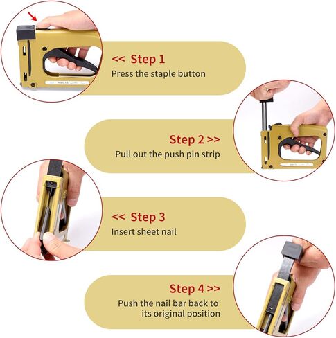 Yeshine Point Drivers لتأطير الصورة Pro-Framing Dual Point Driver Point مسمار مسدس مع مسامير إطار صورة خفيف الوزن دباسة معدنية للنجار DIY 1000 نقطة in Kuwait