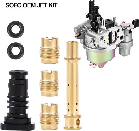 مجموعة الطائرات الرئيسية للمكربن ​​SOFO لـ Predator 212cc 196cc GX160 GX200 للمحرك غير الهيمي Go Kart Mini Bike 6.5hp Baja Warrior MB200 CT200U BT200X KT196 (5 قطع) in Kuwait