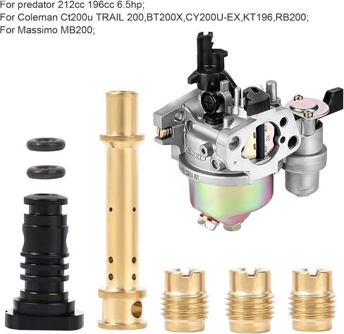 مجموعة الطائرات الرئيسية للمكربن ​​SOFO لـ Predator 212cc 196cc GX160 GX200 للمحرك غير الهيمي Go Kart Mini Bike 6.5hp Baja Warrior MB200 CT200U BT200X KT196 (5 قطع) in Kuwait