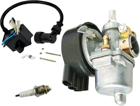 مكربن ​​محرك الدراجة لثنائي الأشواط 49cc 66cc 80cc مجموعة محرك الدراجة الآلية مع وحدة الملف وقابس الإشعال in Saudi Arabia