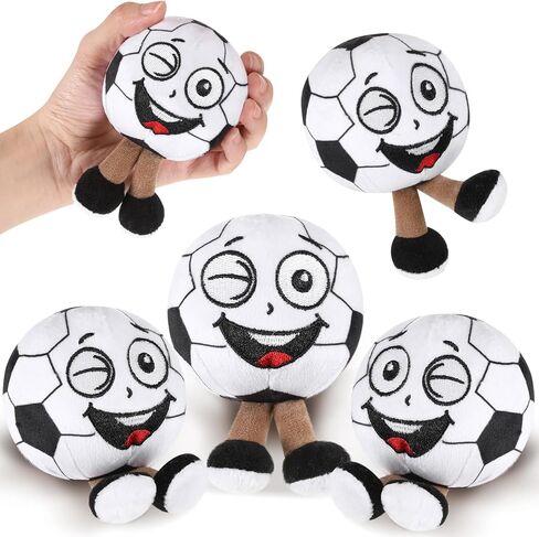 3 Pieces Football Sports Plush Fluffy Stuffed Toys Football Stuff Throw Pillows Gifts Soft Sports Balls for Bedroom Seasonal Decoration Party Favor in Saudi Arabia