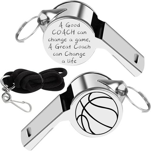 KEYCHIN Basketball Coach Whistles A Good Coach Can Change A Game A Great Coach Can Change A Life Whistles with Lanyard Thank You Gift for Basketball Coach Referees in Saudi Arabia