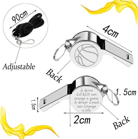 KEYCHIN Basketball Coach Whistles A Good Coach Can Change A Game A Great Coach Can Change A Life Whistles with Lanyard Thank You Gift for Basketball Coach Referees in Saudi Arabia