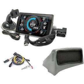 Edge Insight CTS3 Touch Screen Gauge Monitor 84130-3 & Dash Pod 18502 & EGT Probe Pyrometer Kit 98620 Compatible with 2005-2007 Ford F250/F350 Super Duty Diesel 6.0 Powerstroke