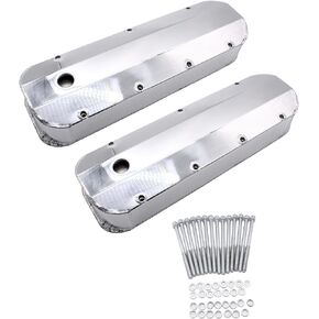 Tall Fabricated Aluminum Valve Covers for Big Block Chevy 396 402 427 454 Polished