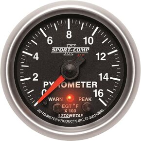Auto Meter 3646 Sport-Comp PC Pyrometer Gauge 2.3125 in.