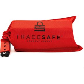 TRADESAFE Lockout Tagout Oversized Plug and Hoist Control Cover, 17-1/4 x 10 inches, Tear-Resistant Industrial Lockout Bag for Controls and Switches