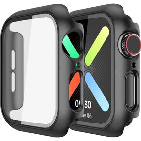 حافظة صلبة متوافقة مع ساعة Apple Watch Ultra 2/1 49 ملم [حماية كاملة]، واقي شاشة مدمج [حساس للمس] iWatch Ultra 2 غطاء واقٍ نحيف ممتص للصدمات 49 ملم، أسود