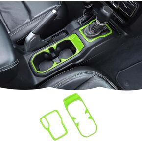 RT-TCZ Cup Holder Trim Cover Gear Shift Cover Center Console Decoration Interior Accessories Compatible with Jeep Wrangler JL JLU & Gladiator JT 2018-2024,Light Blue